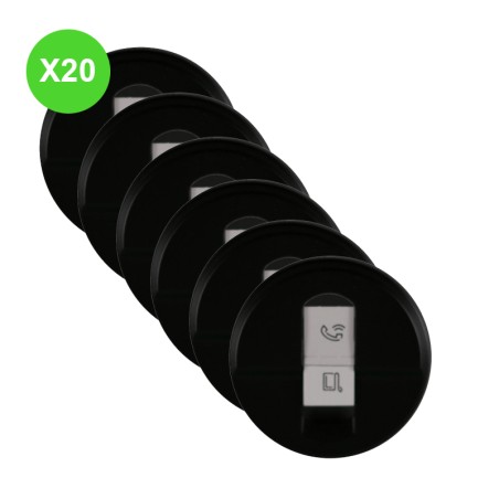Céliane Enjoliveurs Prise RJ45 Noir Lot 20 Pièces