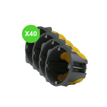 Boîte EcoBatibox BBC prof. 50mm 1 poste Lot de 10 pièces