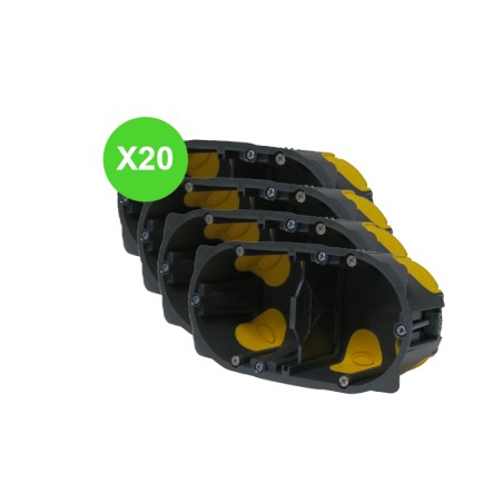 Boîte EcoBatibox BBC prof. 50mm 2 postes Lot de 20 pièces