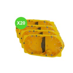 Boîte Cloisons Sèches prof. 40mm 2 postes 080042 - 20 Pcs