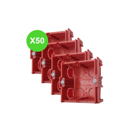 Boîte Maçonnerie prof. 40mm 1 poste Lot de 50 pièces