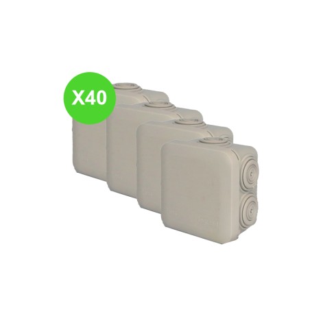 Boîte dérivation Plexo étanche 80x80mm Lot de 40 pièces