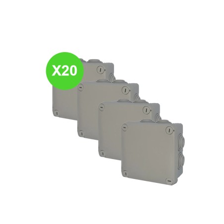 Boîte dérivation Plexo étanche 105x105mm Lot de 20 pièces