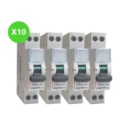 Disjoncteur DNX³ 1P+N à vis 2A Lot de 10 Pièces
