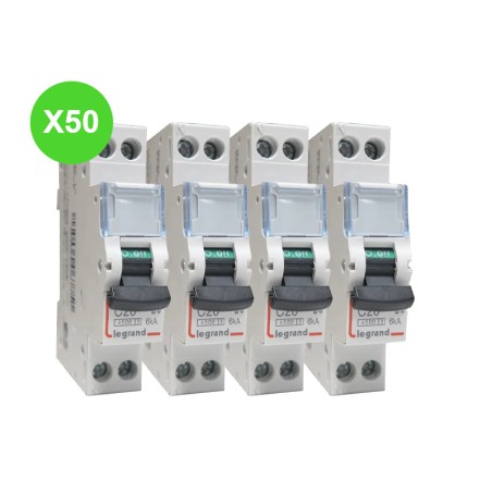 Disjoncteur DNX³ 1P+N à vis 20A Lot de 50 Pièces