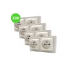 Oteo ASL Prise double 2P+T AC 50/60 Hz 250 V saillie Lot 30 Pcs