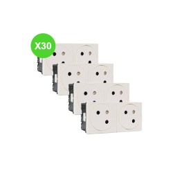 Mosaic Link Prises double 2P+T 16A 278164L Lot 30 Pcs