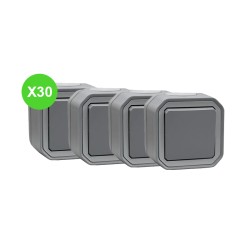 Plexo Interrupteur saillie Gris 069711L - Lot 30 Pcs