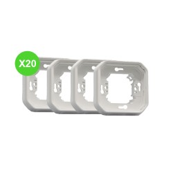 Plexo Support 1 poste encastré Blanc 069692L - Lot 20 Pcs
