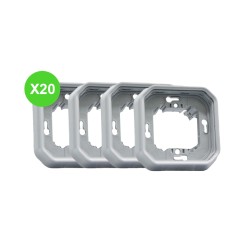 Plexo Support 1 poste encastré Gris 069681L - Lot 20 Pcs