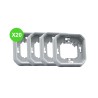 Plexo Support 1 poste encastré Gris Lot 20 Pcs