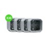 Plexo Boitier 1 poste saillie Gris Lot 30 Pcs