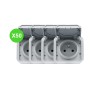 Plexo Prise 2P+T composable Gris Lot 50 Pcs