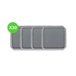 Plexo Interrupteur composable Gris 069511L - Lot 30 Pcs