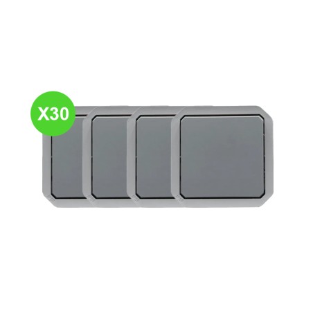 Plexo Interrupteur composable Gris 250 V~ - 50/60 Hz Lot 30 Pcs