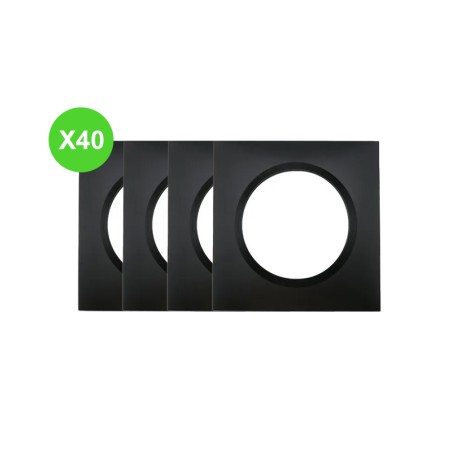 Dooxie Plaque finition 1 poste Noir Thermoplastique Lot 40 Pcs
