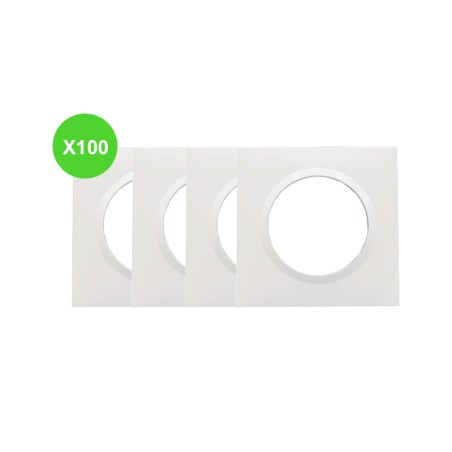 Dooxie Plaque carrée Blanc 1 poste 600801 - Lot 100 Pcs