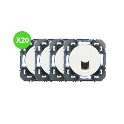 Dooxie Prise RJ45 cat. 6 FTP blanc 600376 - Lot 20 Pcs