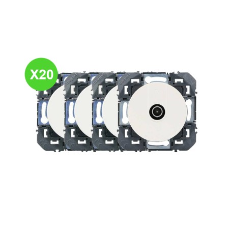 Dooxie Prise TV simple étoile blindée 0 à 2400 MHz Lot 20 Pcs