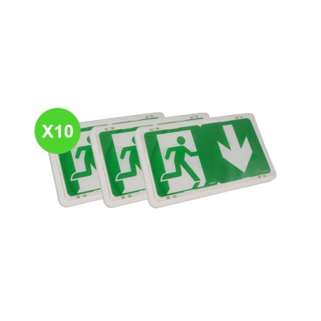 BAES évacuation IP43 IK07 SATI Connecté Lot 10 Pcs