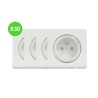 Mureva Prise 2P+T Compo blanc Lot 30 Pcs