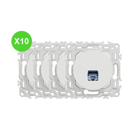 Odace Prise RJ45 Cat.6 STP Lot 10 Pcs 2TV minimum à 3TV