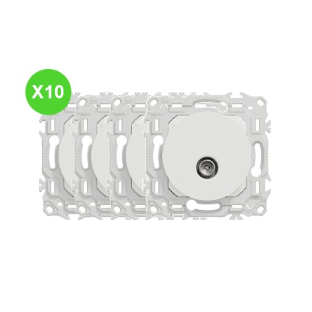 Odace Prise TV blanc Schneider S920445 Lot 10 Pcs