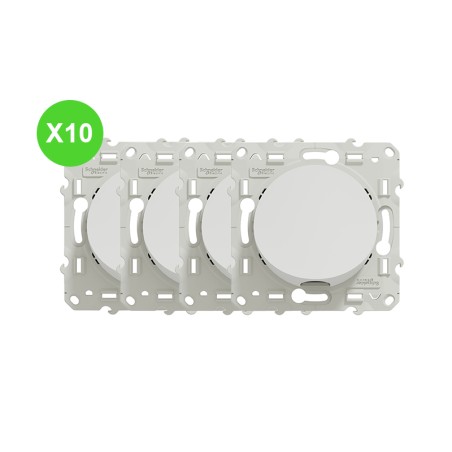 Odace Sortie de câble Lot 10 Pcs avec serre-câble intégré