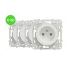Odace Prise 2P+T 16A blanc Lot 100 Pcs 250 V CA, 50 Hz