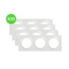 Odace Plaque 3 postes blanc Lot 20 Pcs