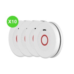 Détecteur fumée 10 ans pile Oltrix SA-DF10D2 Lot 10 Pcs
