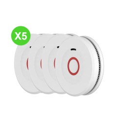 Détecteur fumée 10 ans pile Oltrix SA-DF10D2 Lot 5 Pcs