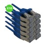 Cordon RJ45 souple Cat.6A S/FTP bleu 30cm Lot 10