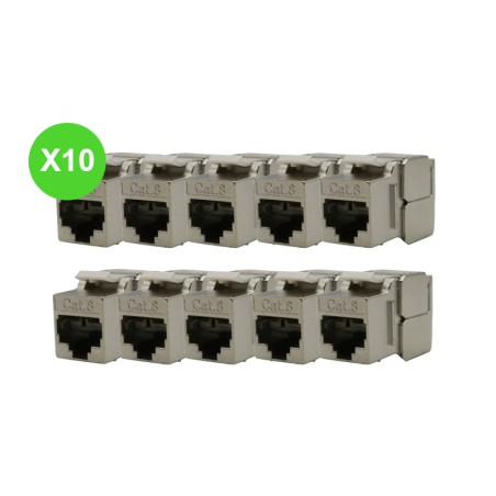 Noyau Keystone RJ45 Cat.8 FTP blindé pour baie VDI Lot 10