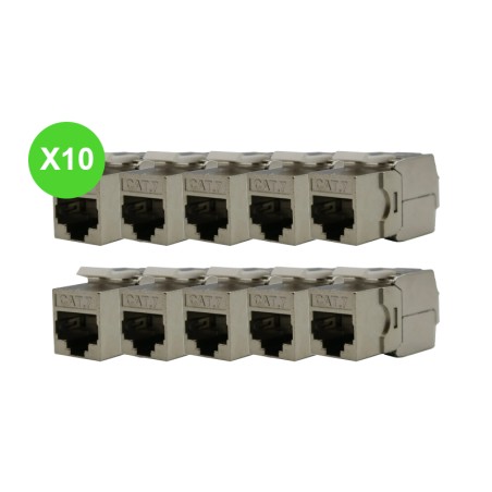 Noyau Keystone RJ45 Cat.7 FTP blindé pour baie VDI Lot 10