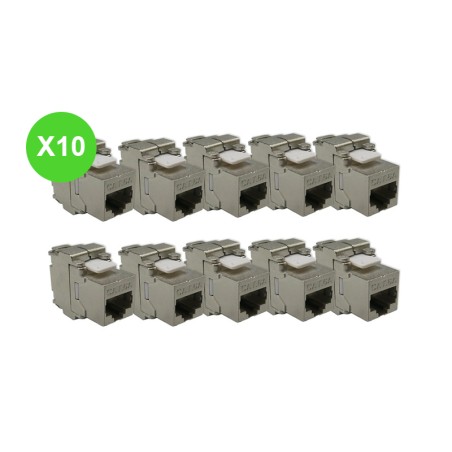 Noyau Keystone RJ45 Cat.6A FTP Lot 10 Pcs