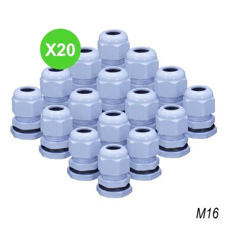 Presse-étoupe M16 3 à 8mm IP67 Digital 42154 - 20 Pcs