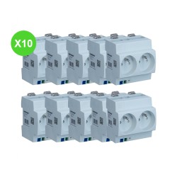 Prise modulaire double 2P+T 16A Digital 04564 - 10 Pcs