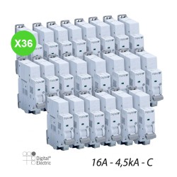Disjoncteur C16A 1P+N 4,5kA Auto Digital 01316 - 36 Pcs