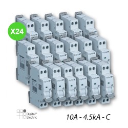 Disjoncteur C10A 1P+N 4,5kA à Vis Digital 01010 - 24 Pcs