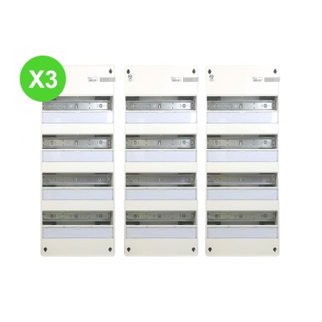 Coffret électrique 4 rangée 13 modules Lot de 3 Piéces