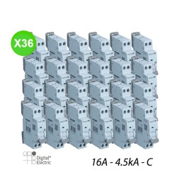 Disjoncteur C16A 1P+N 4,5kA à Vis Digital 01016 - 24 Pcs