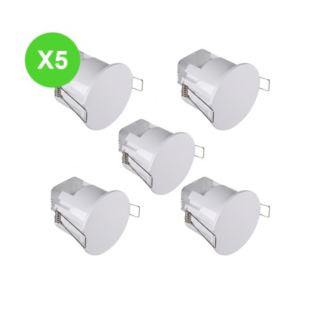 Détecteur mouvement HF 360° 1200VA Blanc pour détection Lot 5 Pcs
