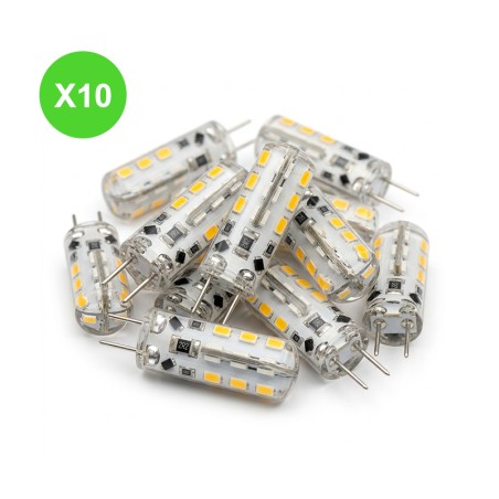 Ampoule LED G4 1,5W 3000K blanc chaud 100lm 20 000H Lot 10 Pcs