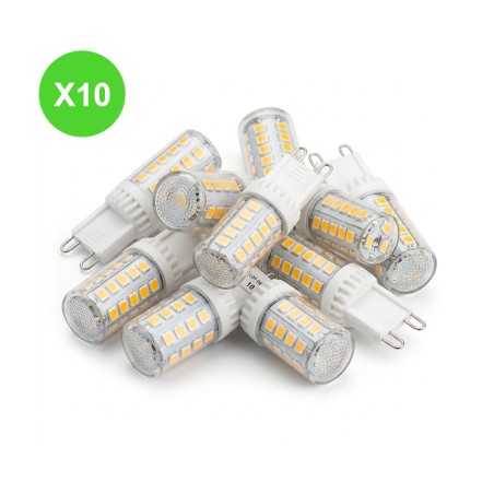 Ampoule LED G9 4W 3000K blanc chaud 520lm 20 000H Lot de 10 pièces