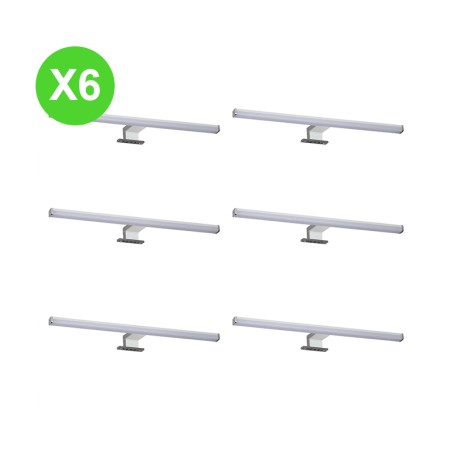 Applique miroir SDB chromé 12W 4000K ASTIM Lot 6 Pcs