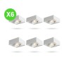 Spot semi-encastrable MINI GORD blanc GU10/MR16 Lot 6 Pcs