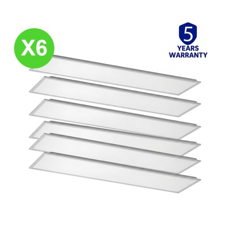 Panneau LED BLINGO 120x30cm 30-38W CCT 3000/4000/6500K Lot 6 Pcs