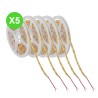 Ruban LED SLIM 24V blanc chaud 3000K 8W/m IP65 Lot 5 Pcs