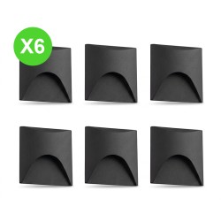 Spot escalier carré 2,5W 3000K Gris KANLUX 39128 - 6 Pcs